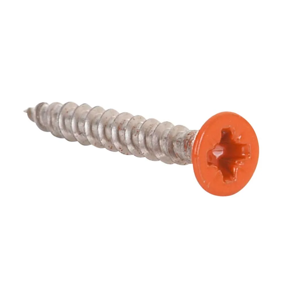 [4000022-OR] Stainless Steel Screw - 3.5 x 25 mm - RAL2009 (Traffic orange)