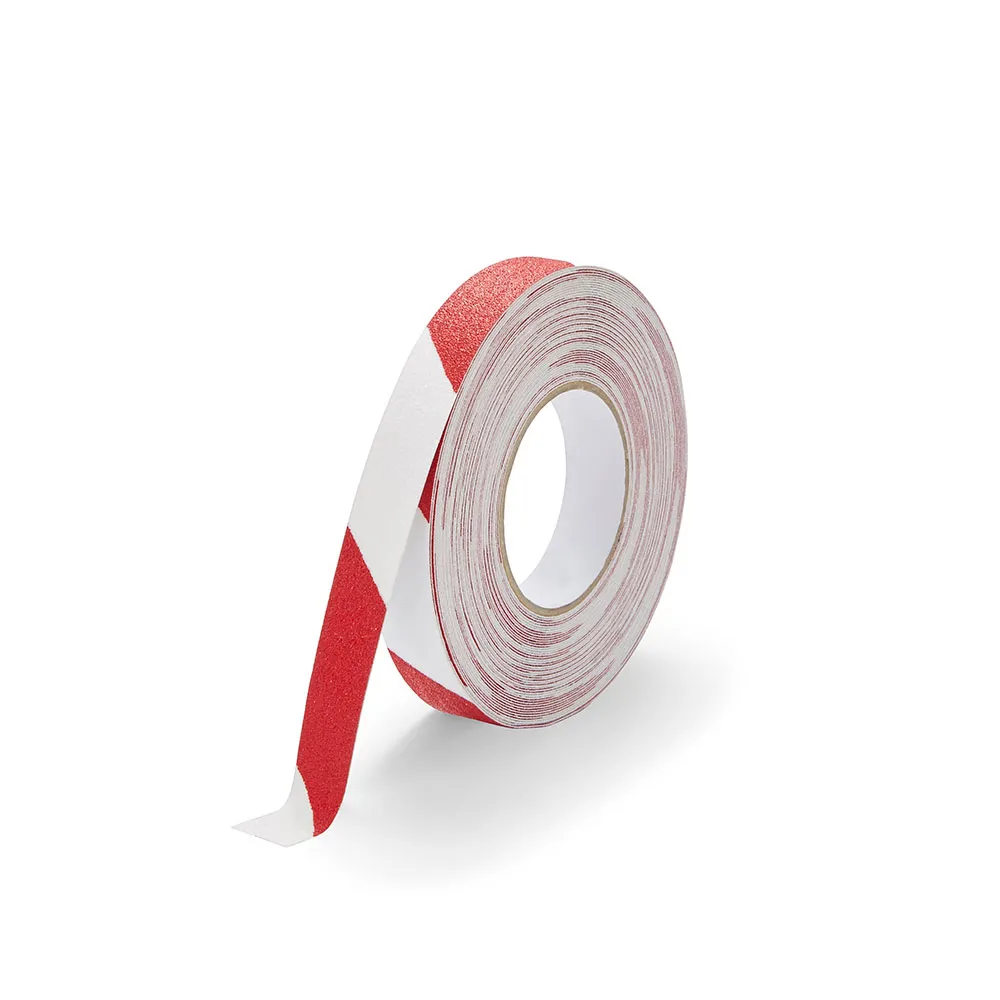 Antislip Tape Standaard - 25 mm x 18 m - RAL3027/RAL9003 (Framboosrood/Signaalwit)