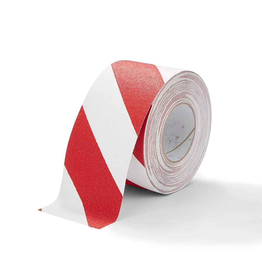 Antislip Tape Standaard - 100 mm x 18 m - RAL3027/RAL9003 (Framboosrood/Signaalwit)