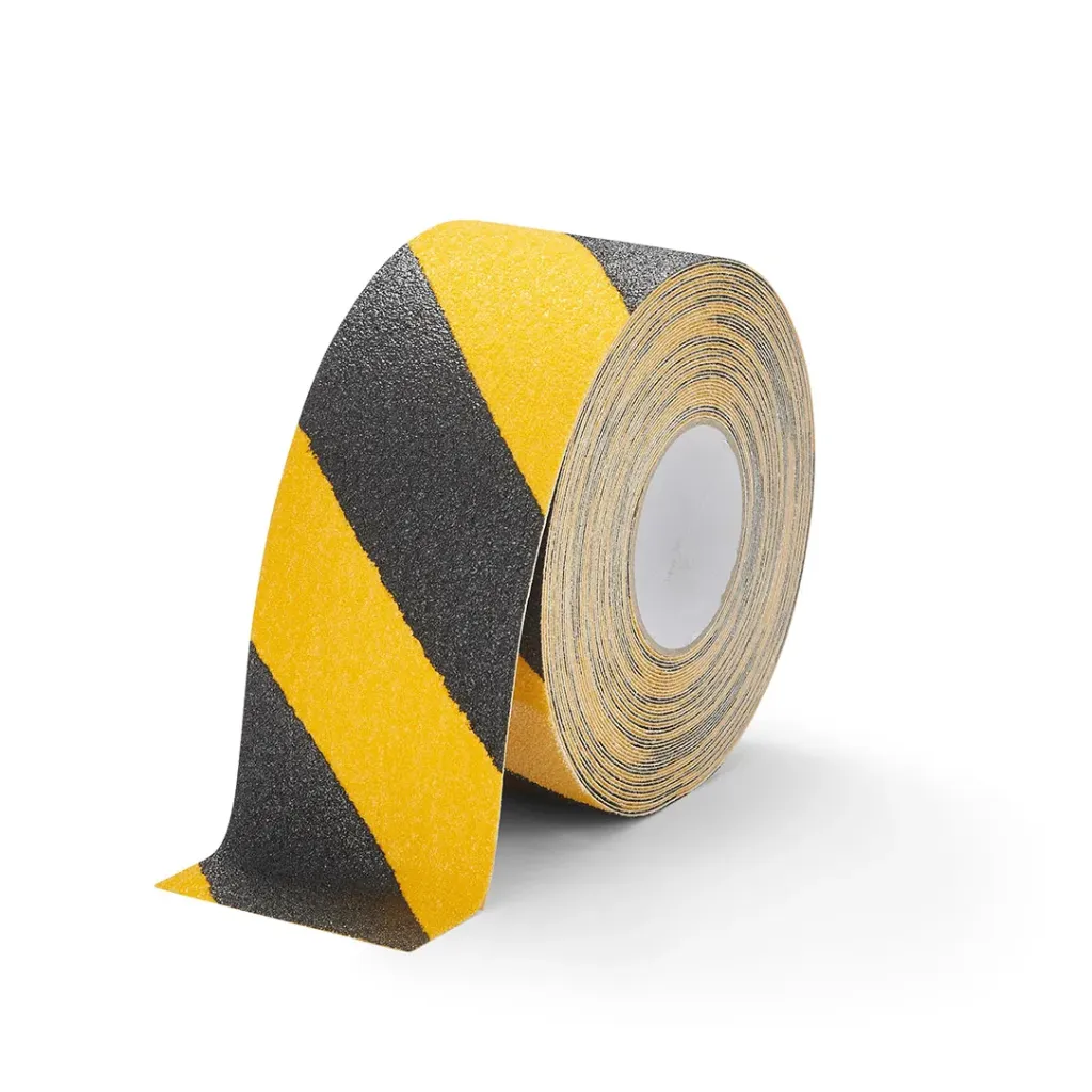 Antislip Tape Grof - 100 mm x 18 m - RAL9004/RAL1023 (Signaalzwart/Verkeersgeel)