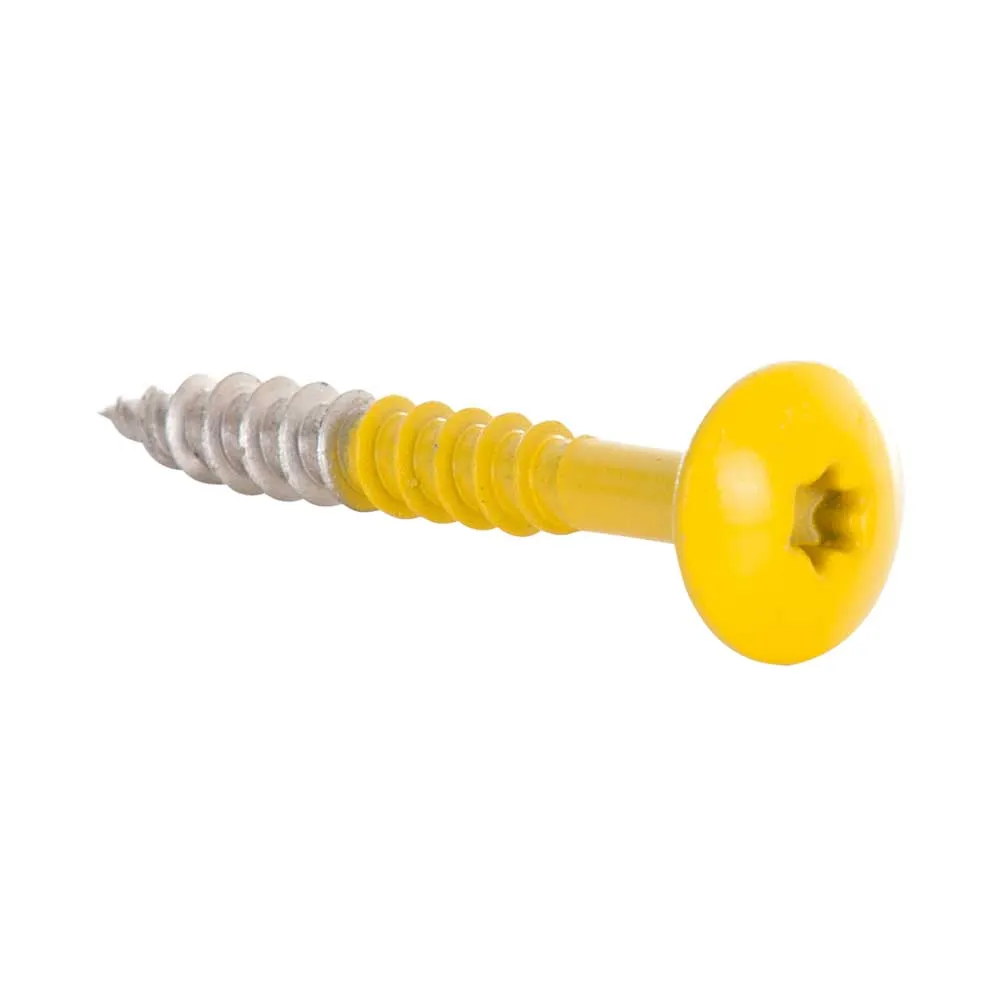 Schnellbefestigungsschraube A2 Edelstahl - 4,8 x 38 mm - RAL1018 (Zinkgelb) - Pkg. (100 St.)