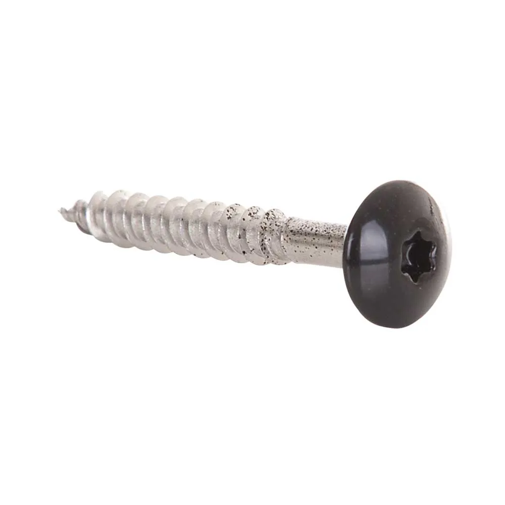 Quick-mount screw A2 stainless steel - 4.8 x 38 mm - RAL9005 (Jet black) - Pack (100 pcs)