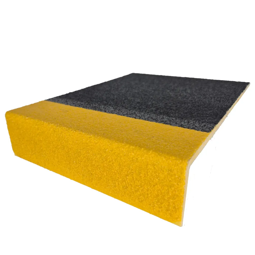 PolyGrip Industrial Grade Traptrede fijn - 1000 x 350 x 50 mm  - RAL9005/RAL1023 (Gitzwart/Verkeersgeel)