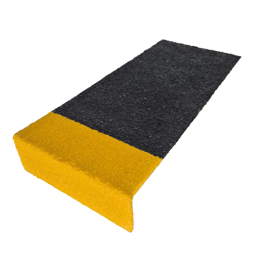 [5000421-IM] PolyGrip Industrial Grade Treppenstufe medium - 2400 x 350 x 50 mm - RAL9005/RAL1023 (Tiefschwarz/Verkehrsgelb)