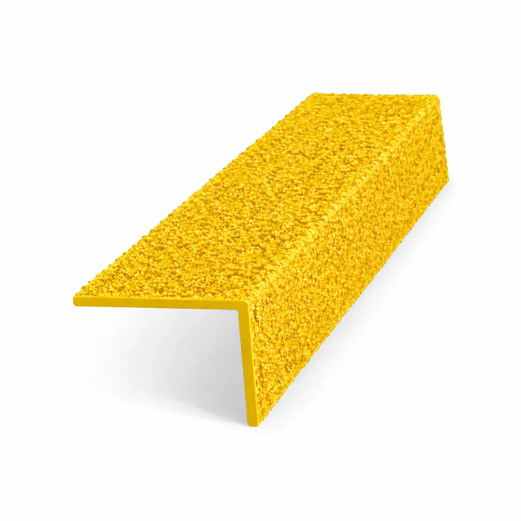 [5000722-YE-I] PolyGrip Industrial Grade Stair Nosing fine - 1400 x 50 x 50 mm - RAL1003 (Signal yellow)
