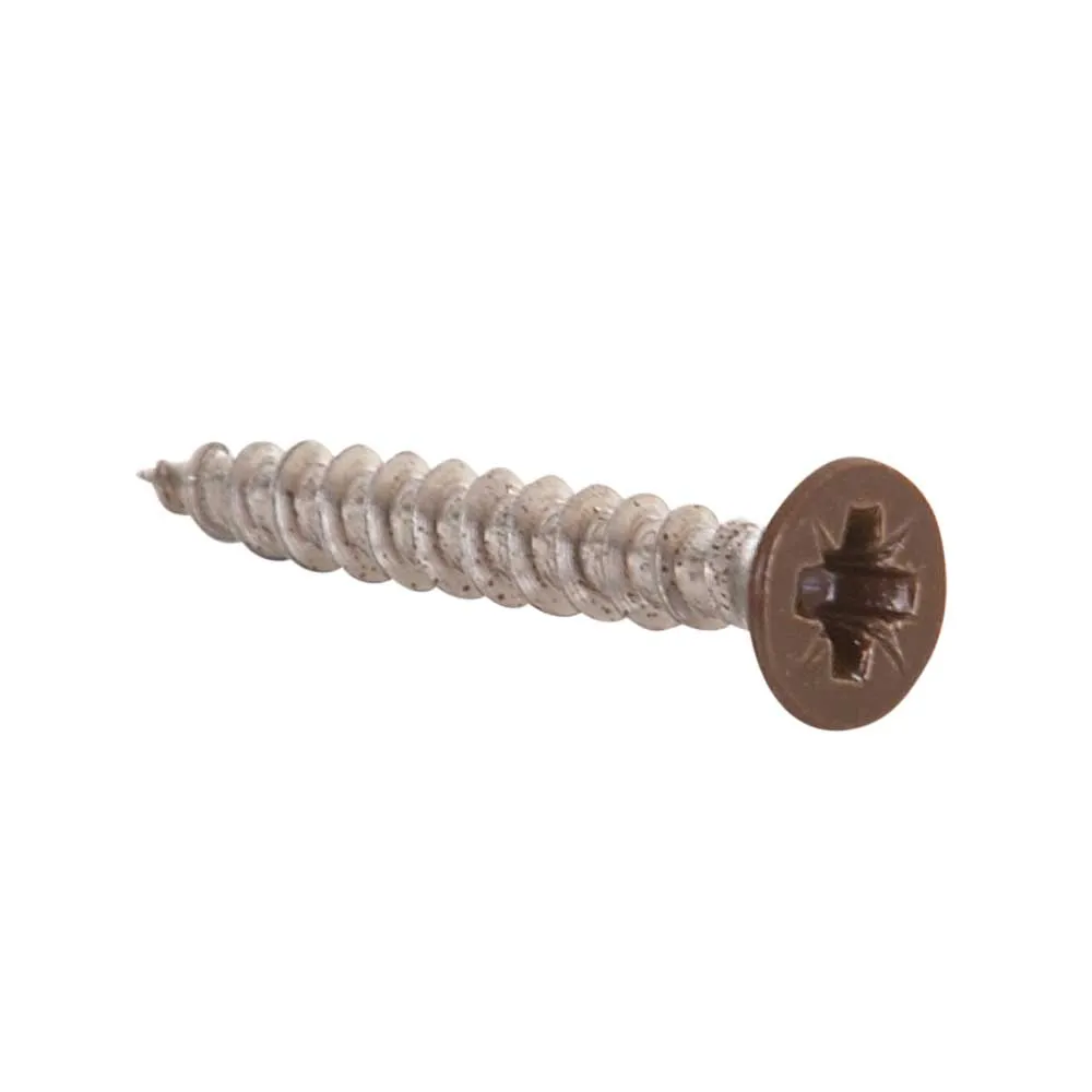 RVS-schroef - 3,5 x 25 mm - RAL8028 (Terrabruin) - Verp (100 st.)